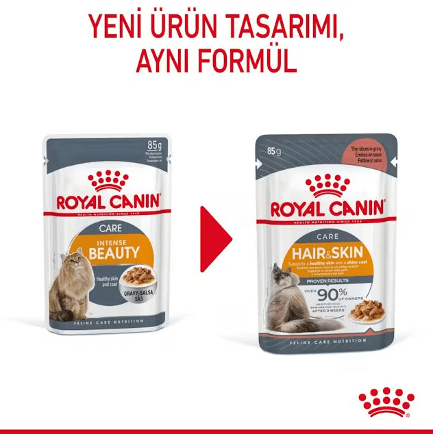 Royal Canin Care Hair Skin Tüy ve Deri Sağlığı için Pouch Konserve Kedi Maması